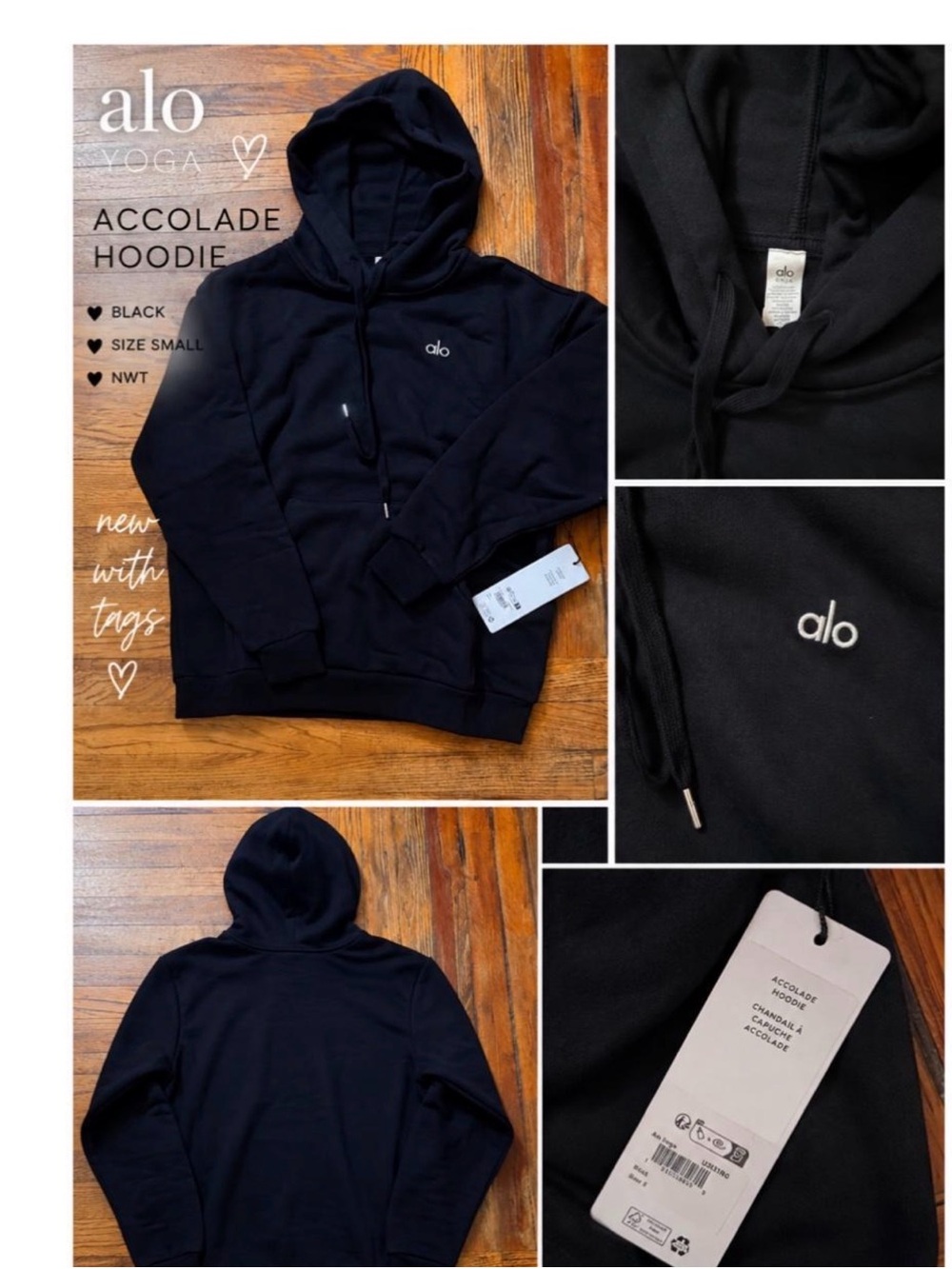 ALO Yoga Accolade Hoodie - Black Men's Zip Pullover